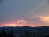 Sunset looking North from Greenwood towards Kettle Valley